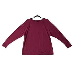 J.Jill Wearever Collection Washable Merino Wool Sweater Women Size Medium Berry